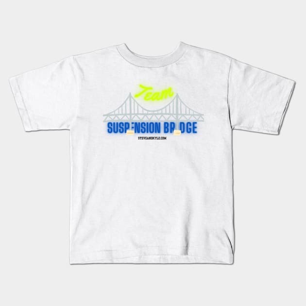 Team Suspension Bridge Kids T-Shirt by steveandkyle